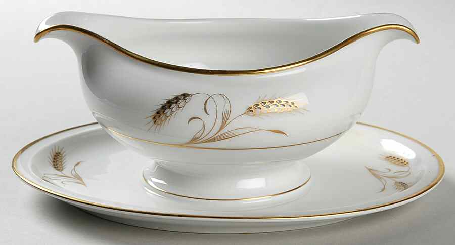 Wheatfield Gravy Boat with Attached Underplate by Rosenthal - Continental-1