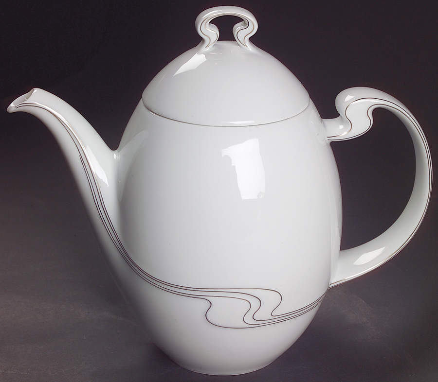 White Gold Coffee Pot & Lid by Rosenthal - Continental-1