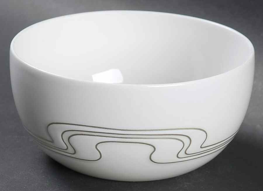 White Gold Fruit/Dessert (Sauce) Bowl by Rosenthal - Continental-1