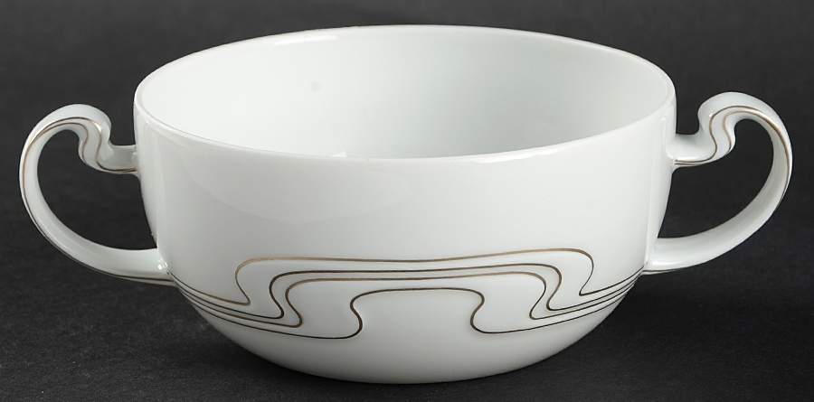 White Gold Flat Cream Soup Bowl by Rosenthal - Continental-1