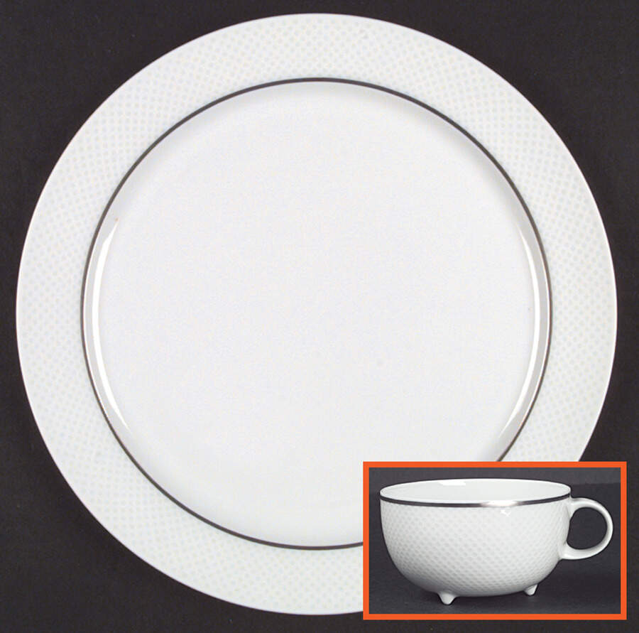 White Gold (Century Shape) Dinner Plate by Rosenthal - Continental-1