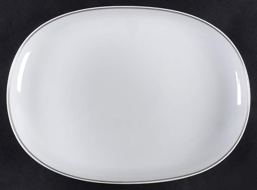 White Gold (Century Shape) 13" Oval Serving Platter by Rosenthal - Continental-1