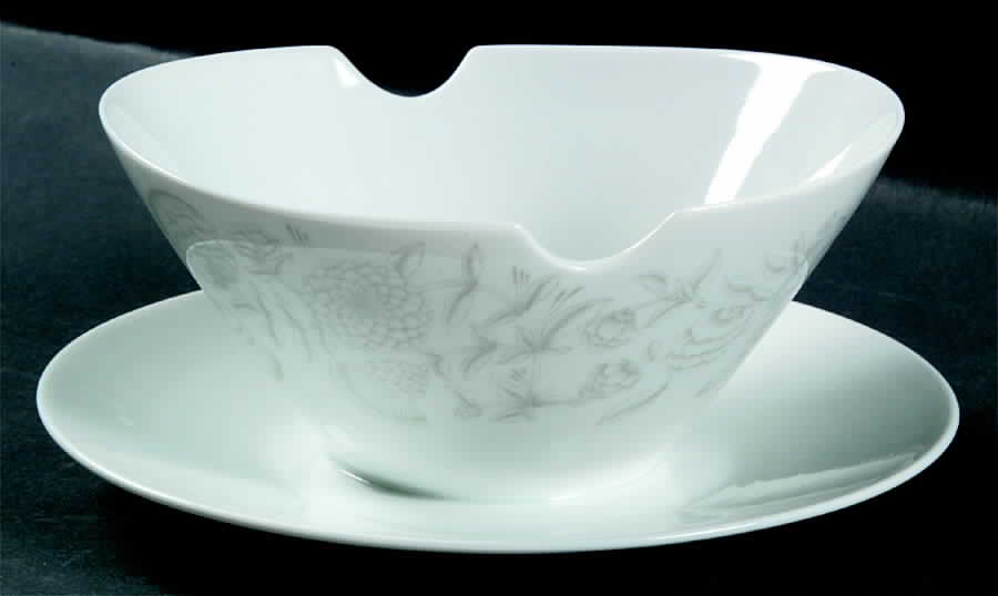 Whisper Gravy Boat with Attached Underplate by Rosenthal - Continental-1