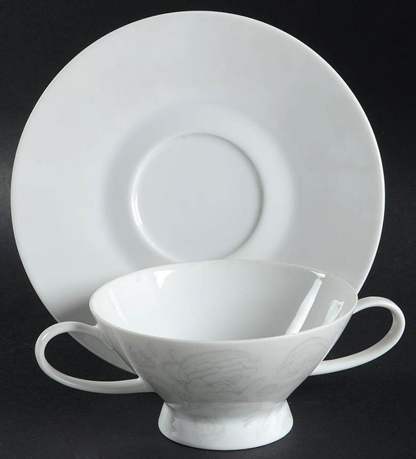 Whisper Footed Cream Soup Bowl & Saucer Set by Rosenthal - Continental-1