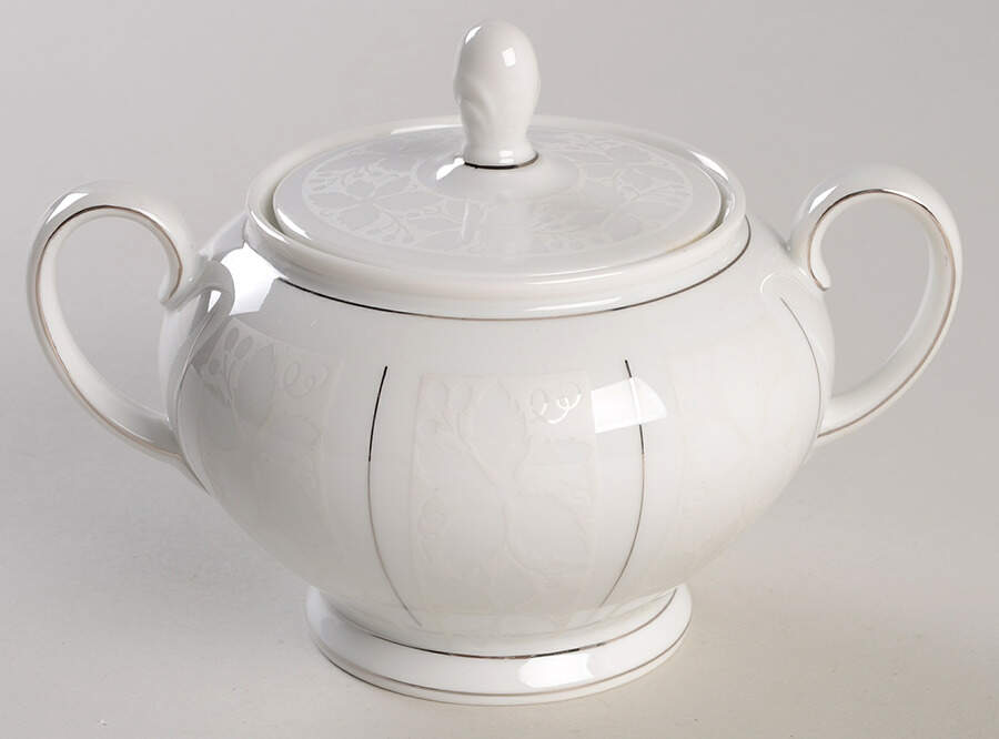 White Velvet (No Trim) Sugar Bowl & Lid by Rosenthal - Continental-1