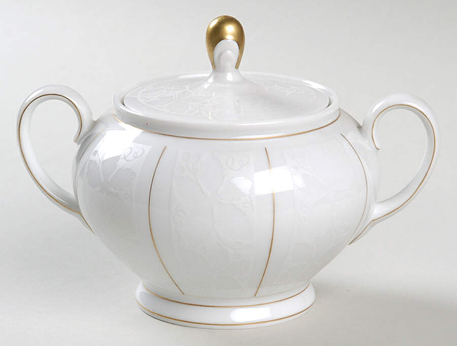 White Velvet (Gold) Sugar Bowl & Lid by Rosenthal - Continental-1