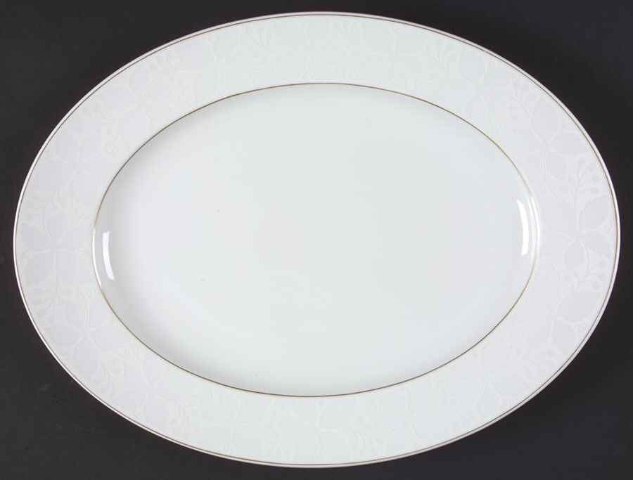 White Velvet (Gold) 12" Oval Serving Platter by Rosenthal - Continental-1