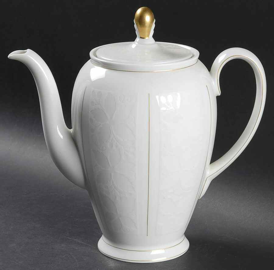 White Velvet (Gold) Coffee Pot & Lid by Rosenthal - Continental-1