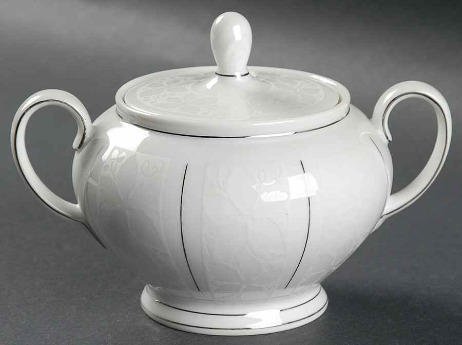 White Velvet (Platinum) Sugar Bowl & Lid by Rosenthal - Continental-1