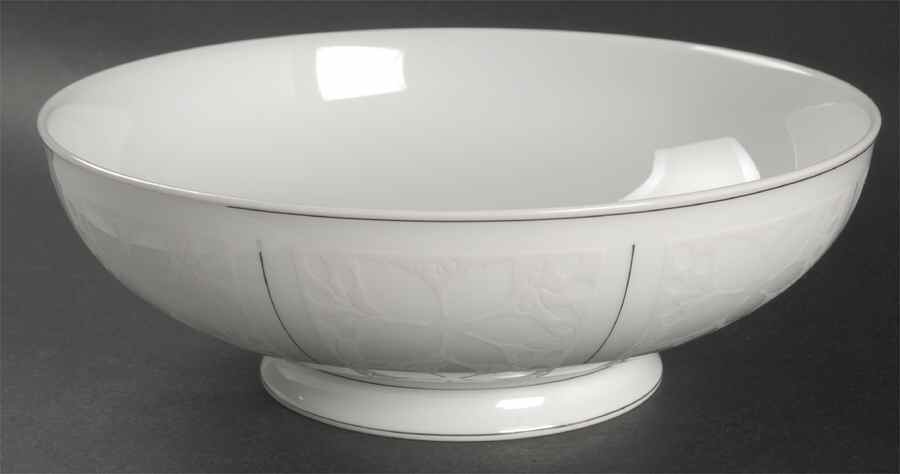White Velvet (Platinum) 9" Round Vegetable Bowl by Rosenthal - Continental-1
