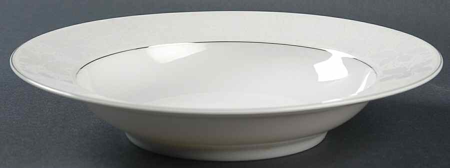 White Velvet (Platinum) Rim Soup Bowl by Rosenthal - Continental-1