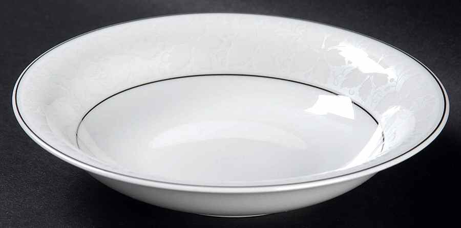 White Velvet (Platinum) Fruit/Dessert (Sauce) Bowl by Rosenthal - Continental-1