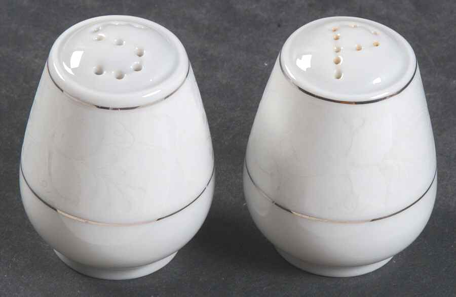 White Velvet (Platinum) Salt & Pepper Set by Rosenthal - Continental-1