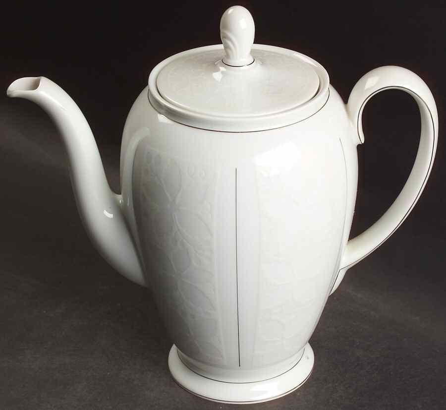 White Velvet (Platinum) Coffee Pot & Lid by Rosenthal - Continental-1
