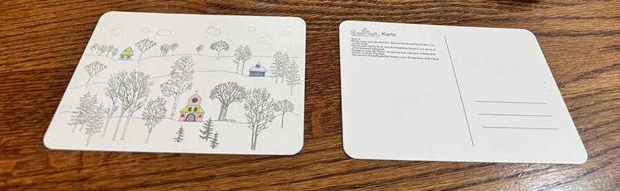 Winter Journey Metal Postcard by Rosenthal - Continental-1