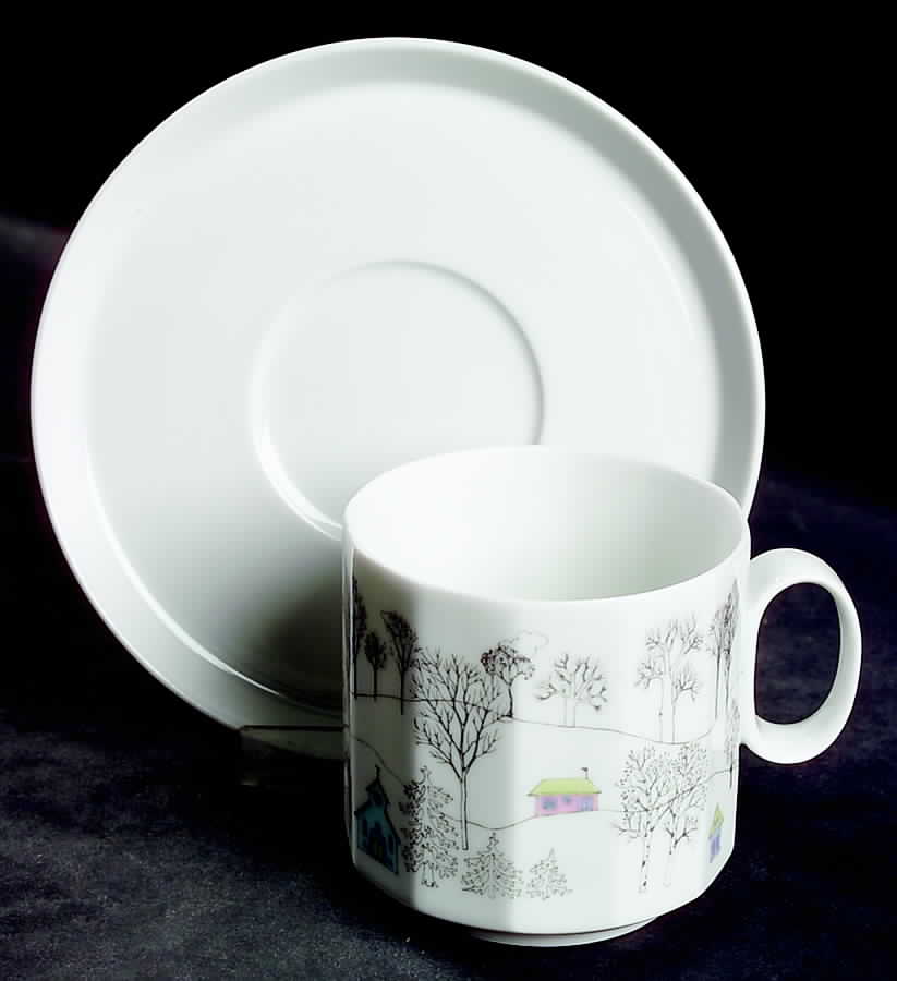 Winter Journey Flat Cup & Saucer Set by Rosenthal - Continental-1