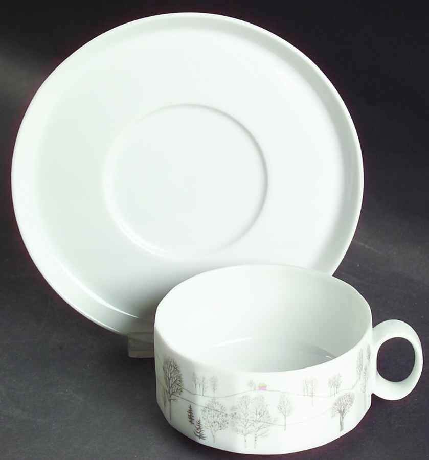 Winter Journey Flat Cup & Saucer Set by Rosenthal - Continental-1