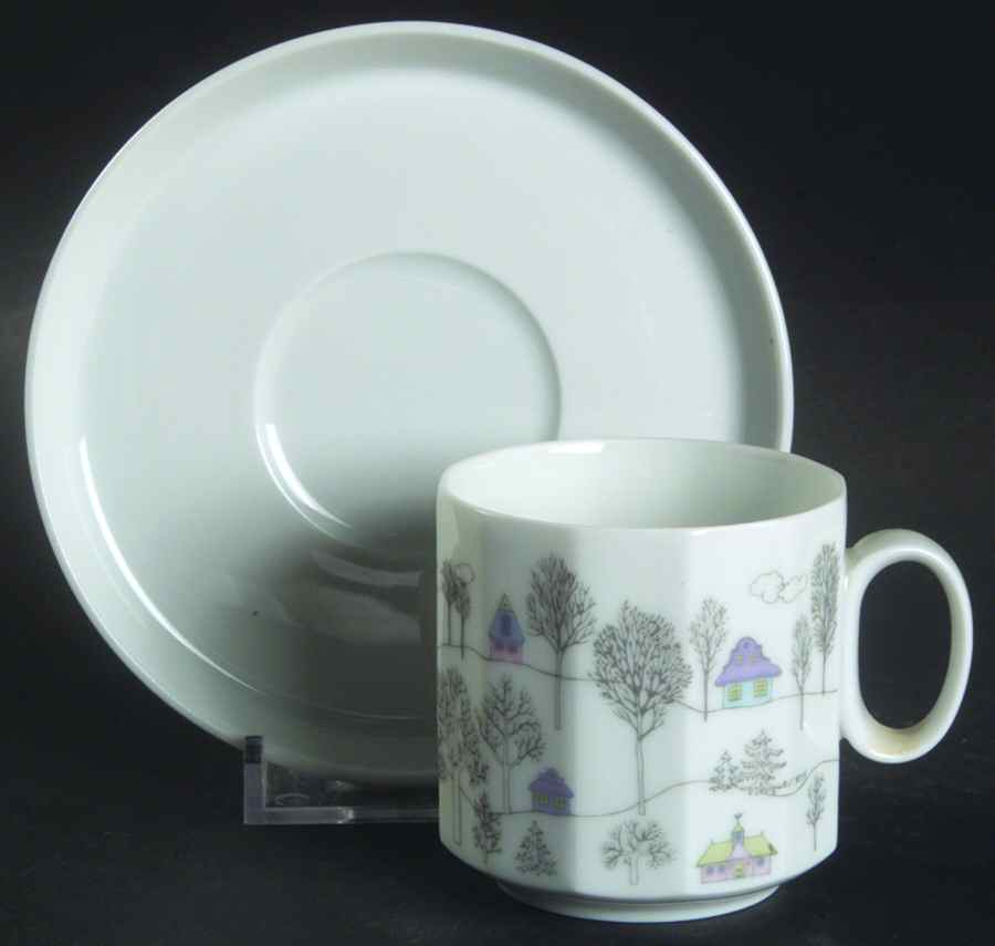 Winter Journey Flat Demitasse Cup & Saucer Set by Rosenthal - Continental-1