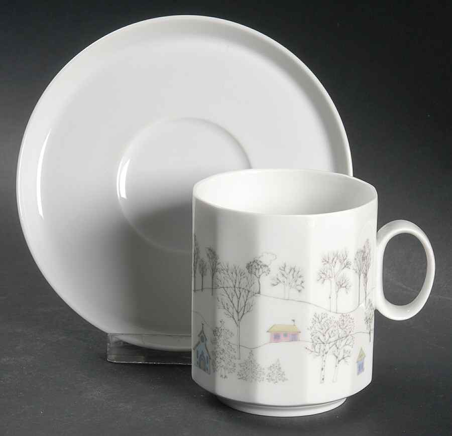 Winter Journey Flat Cup & Saucer Set by Rosenthal - Continental-1