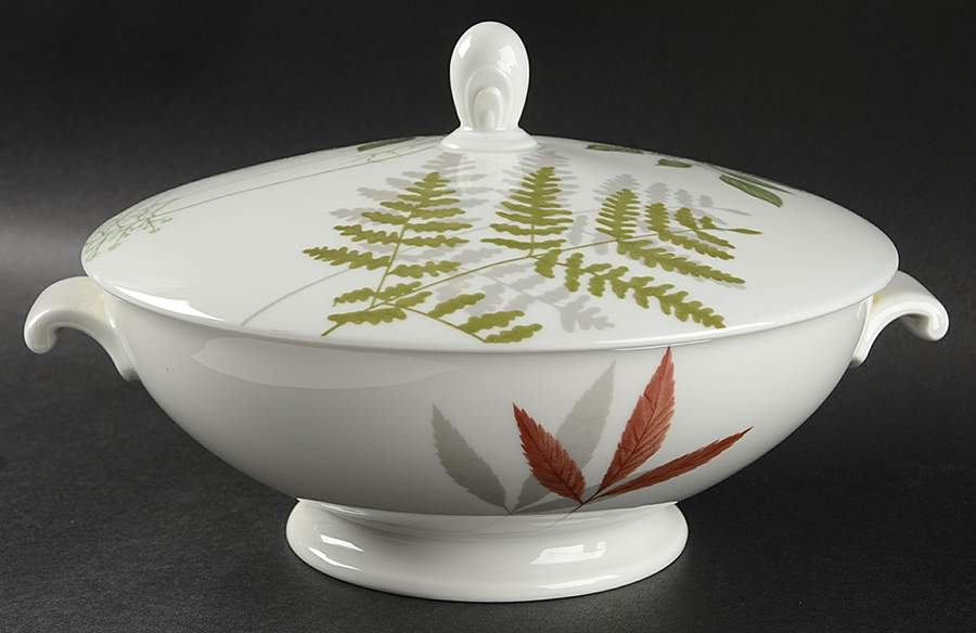 Woodland Ferns (Aida) Round Covered Vegetable by Rosenthal - Continental-1