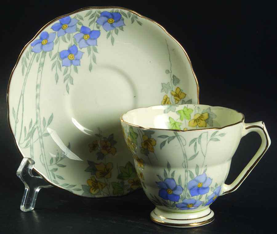 Trinidad Footed Cup & Saucer Set by Samuel Radford-1