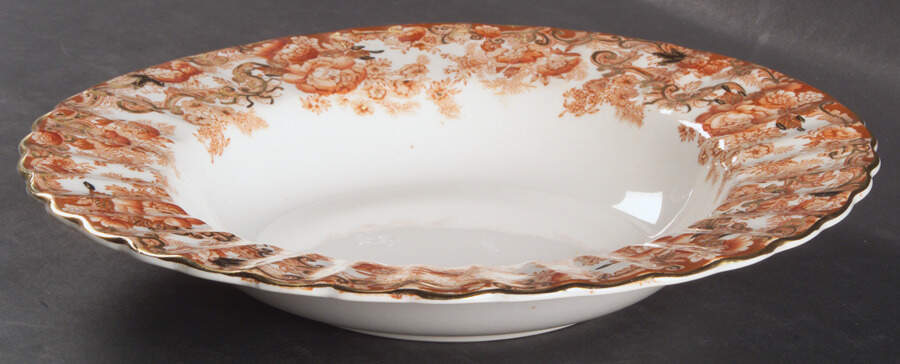 Victorian Rust Rim Soup Bowl by Samuel Radford-1