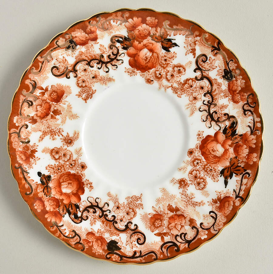 Victorian Rust Saucer for Cream Soup Bowl by Samuel Radford-1