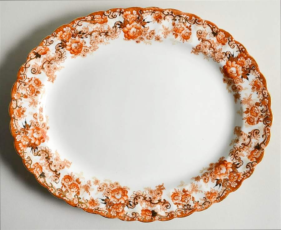 Victorian Rust 13" Oval Serving Platter by Samuel Radford-1