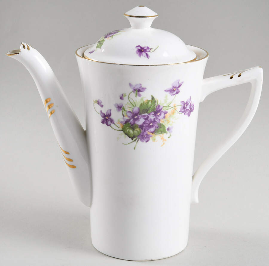 Violet (Scalloped) Coffee Pot & Lid by Samuel Radford-1