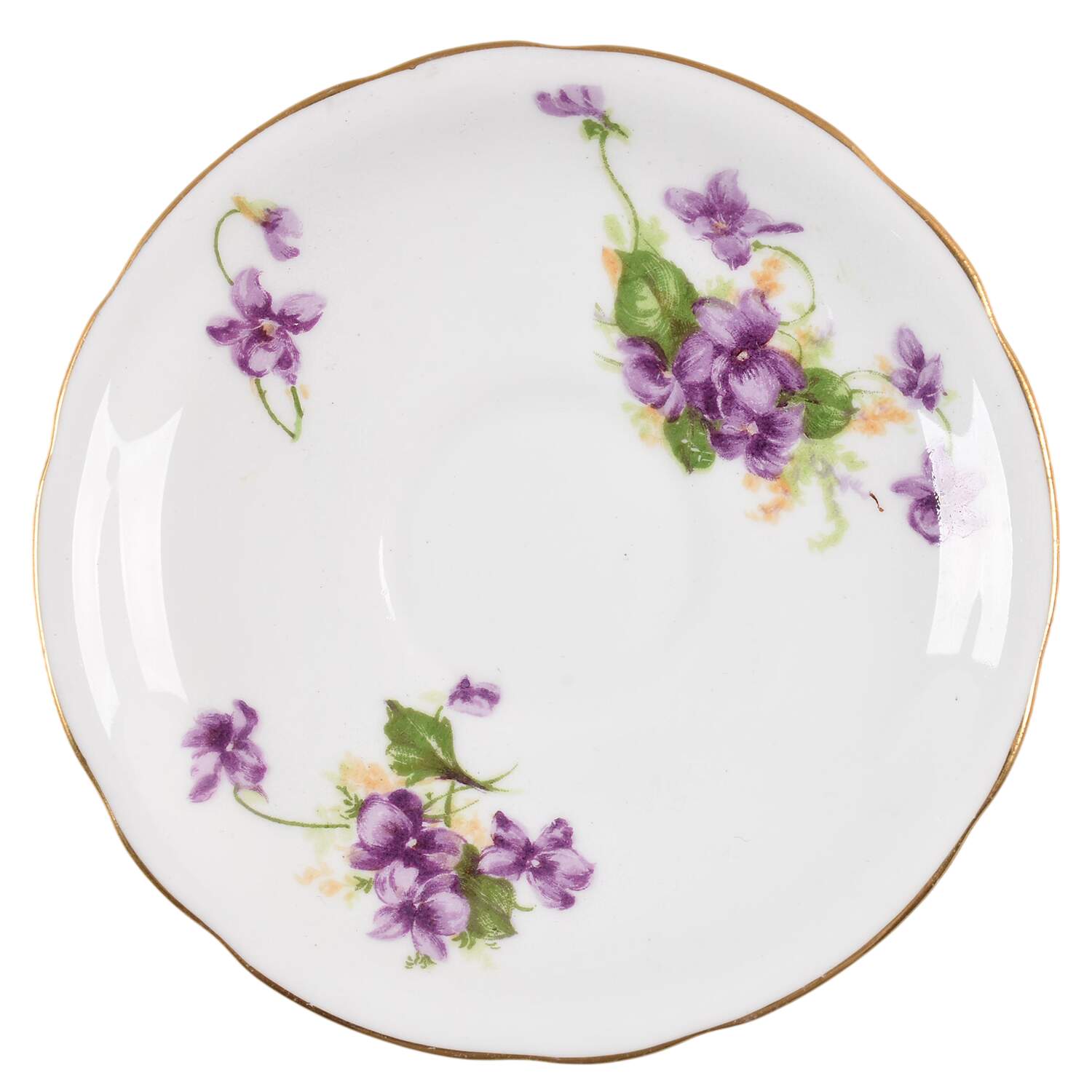 Violet (Scalloped) Saucer for Demitasse Cup by Samuel Radford-1