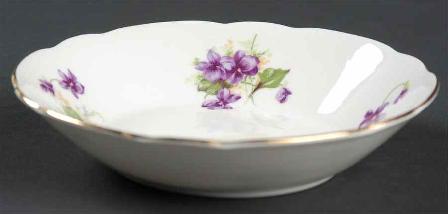Violet (Scalloped) Fruit/Dessert (Sauce) Bowl by Samuel Radford-1