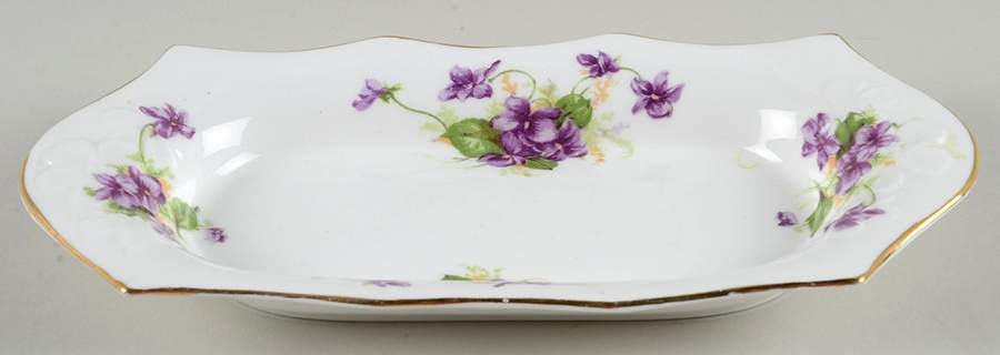 Violet (Scalloped) Tray for Creamer & Open Sugar by Samuel Radford-1