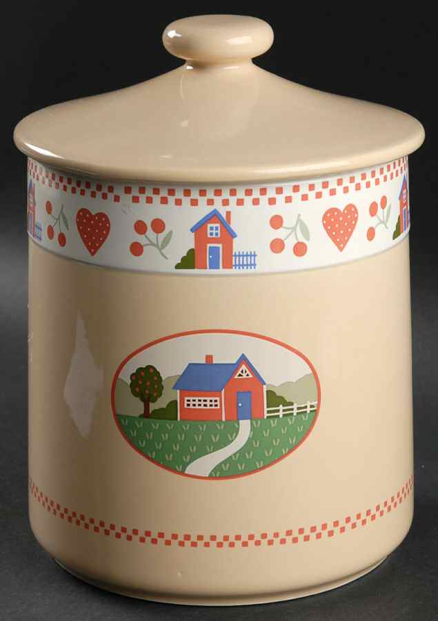 Heart and Home Cookie Jar & Lid by Raintree-1