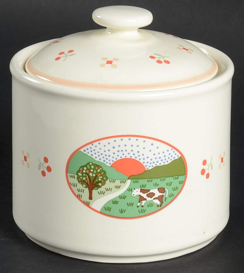 Heart and Home Sugar Bowl & Lid by Raintree-1