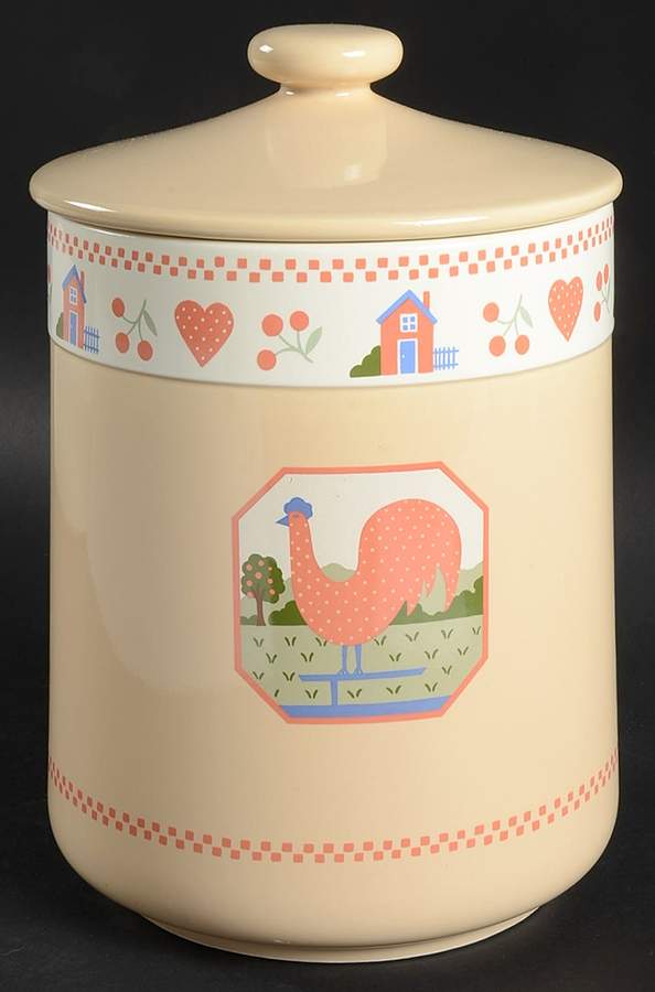 Heart and Home Cookie Jar & Lid by Raintree-1