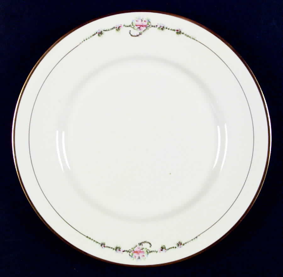 June Rose (Gold Trim) Dinner Plate by Ransgil-1