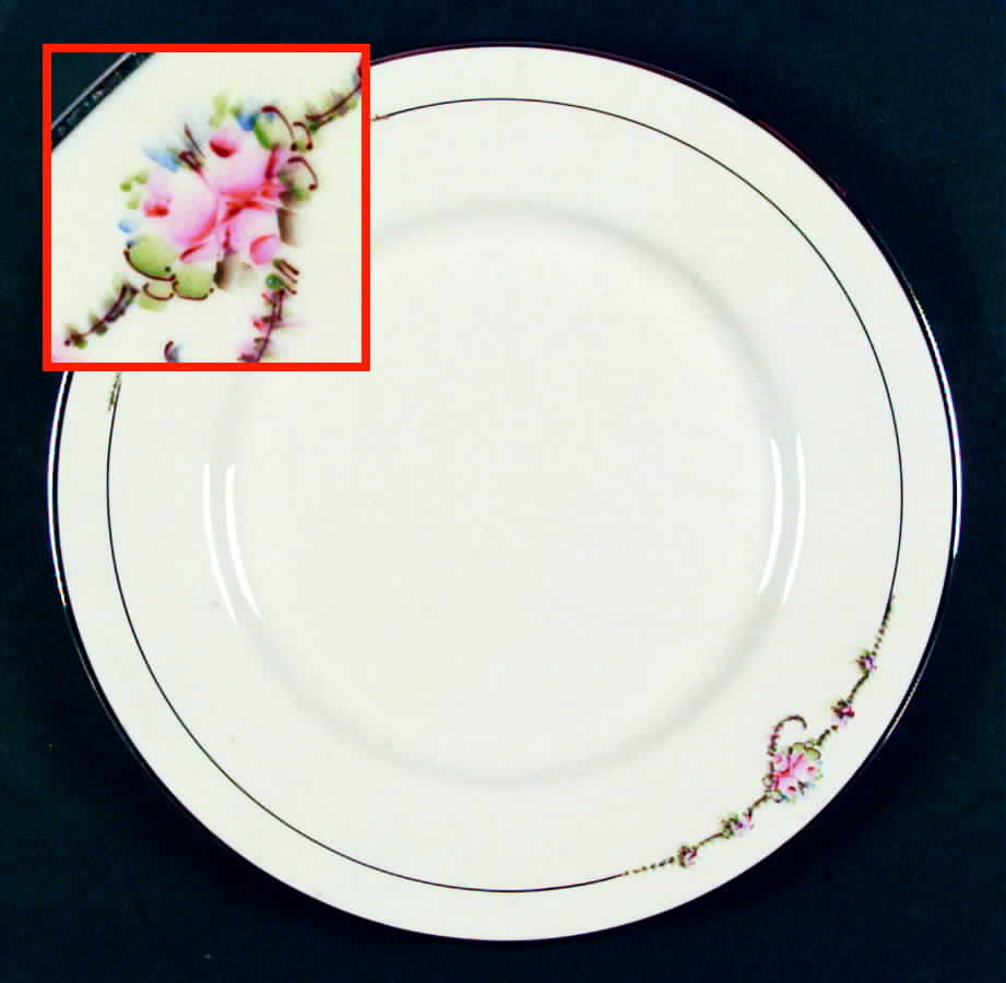 June Rose (Platinum Trim) Dinner Plate by Ransgil-1