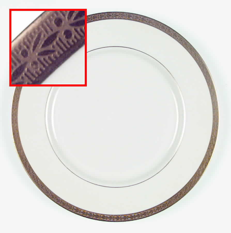 Laurel (Gold Trim) Dinner Plate by Ransgil-1