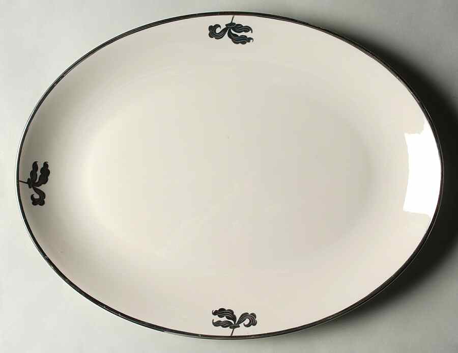 Platinum Orchid 16" Oval Serving Platter by Ransgil-1