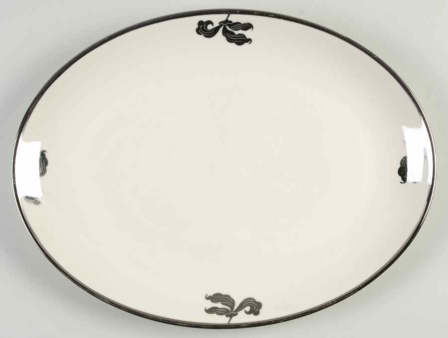 Platinum Orchid 12" Oval Serving Platter by Ransgil-1