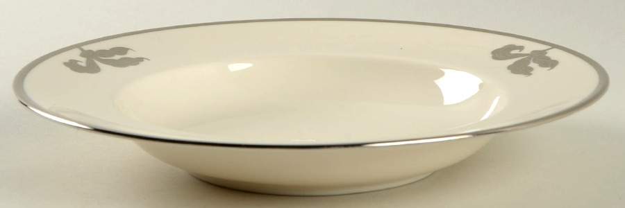 Platinum Orchid Rim Soup Bowl by Ransgil-1