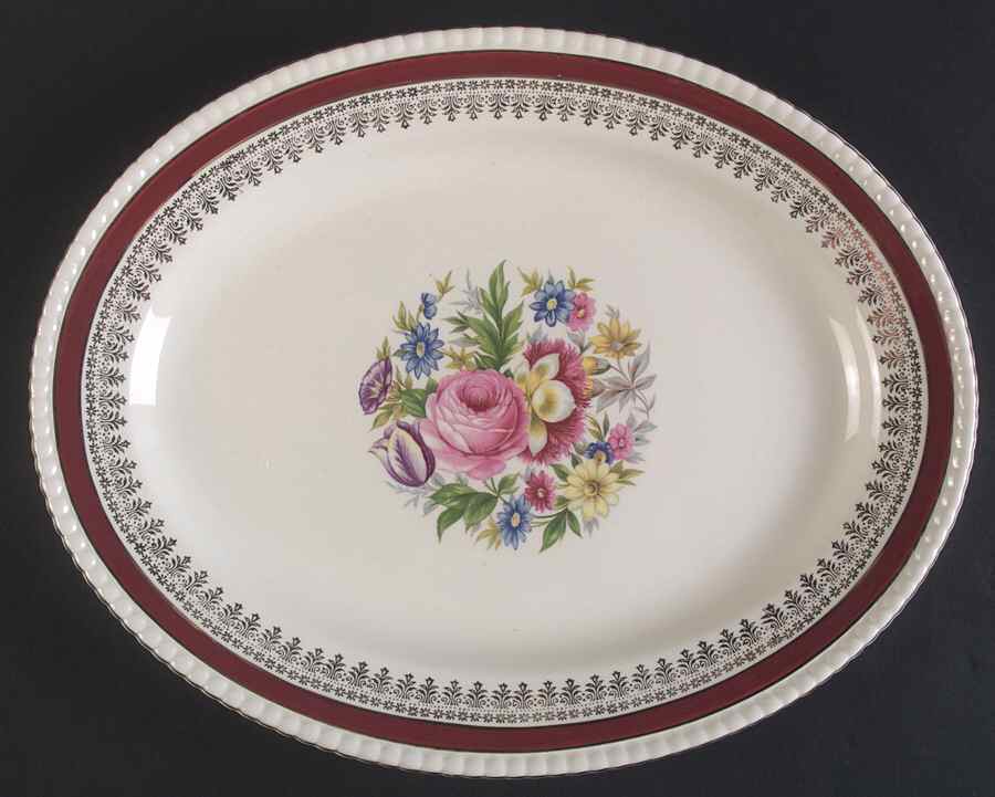 Cardinal 14" Oval Serving Platter by Royal Ascot-1