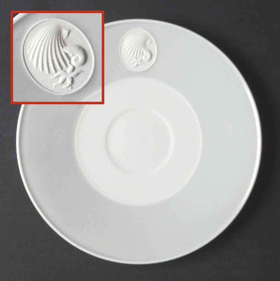 Arcadia Gray (No Trim, White Background) Saucer for Flat Cup by Royal Berlin-1