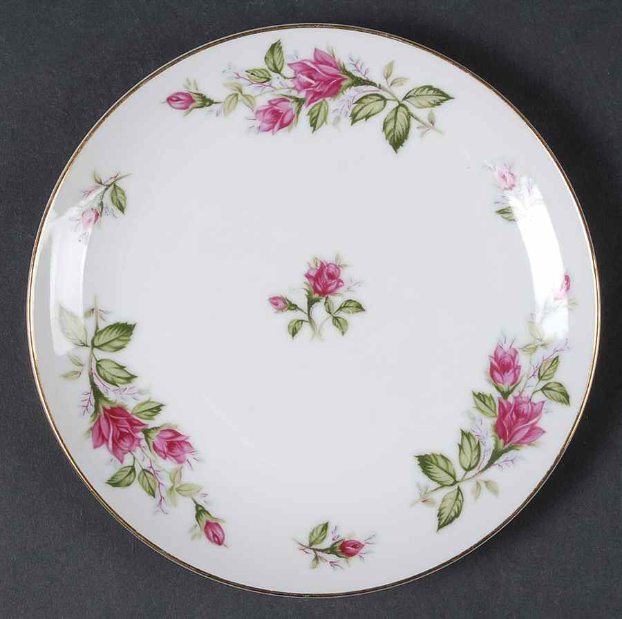 Dawn Rose Bread & Butter Plate by Roberts-1