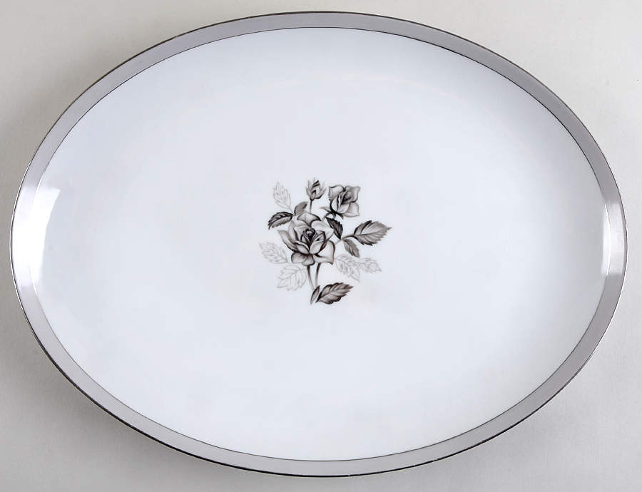 Smokey Rose 16" Oval Serving Platter by Roberts-1