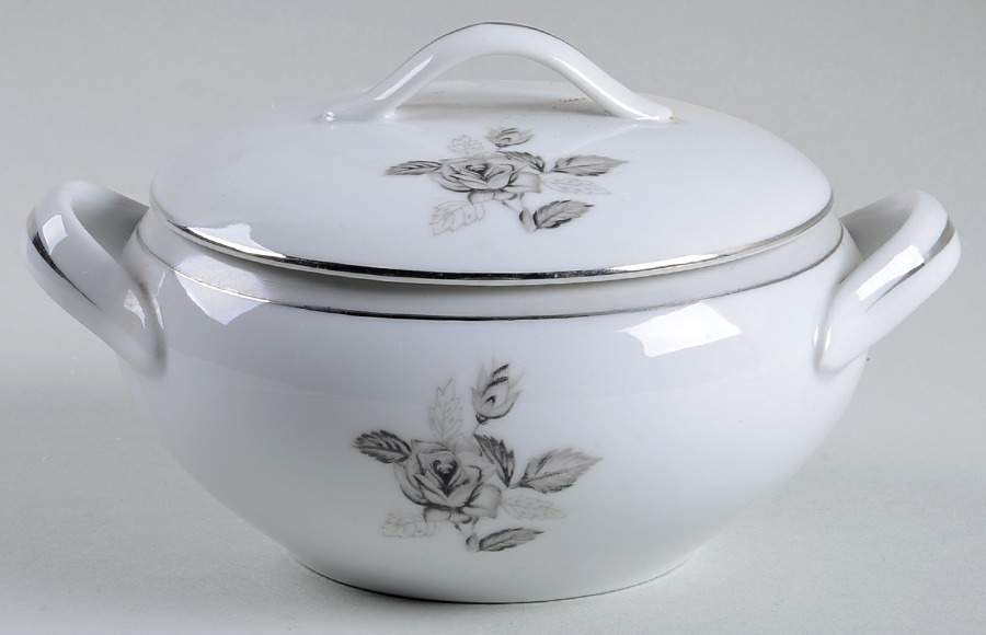 Smokey Rose Sugar Bowl & Lid by Roberts-1