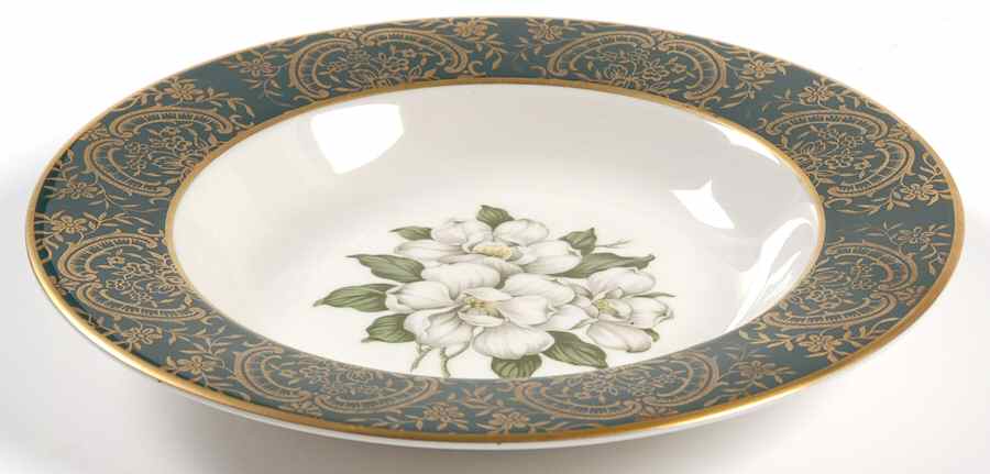 Laurel Magnolia Rim Soup Bowl by Royal Cathay-1