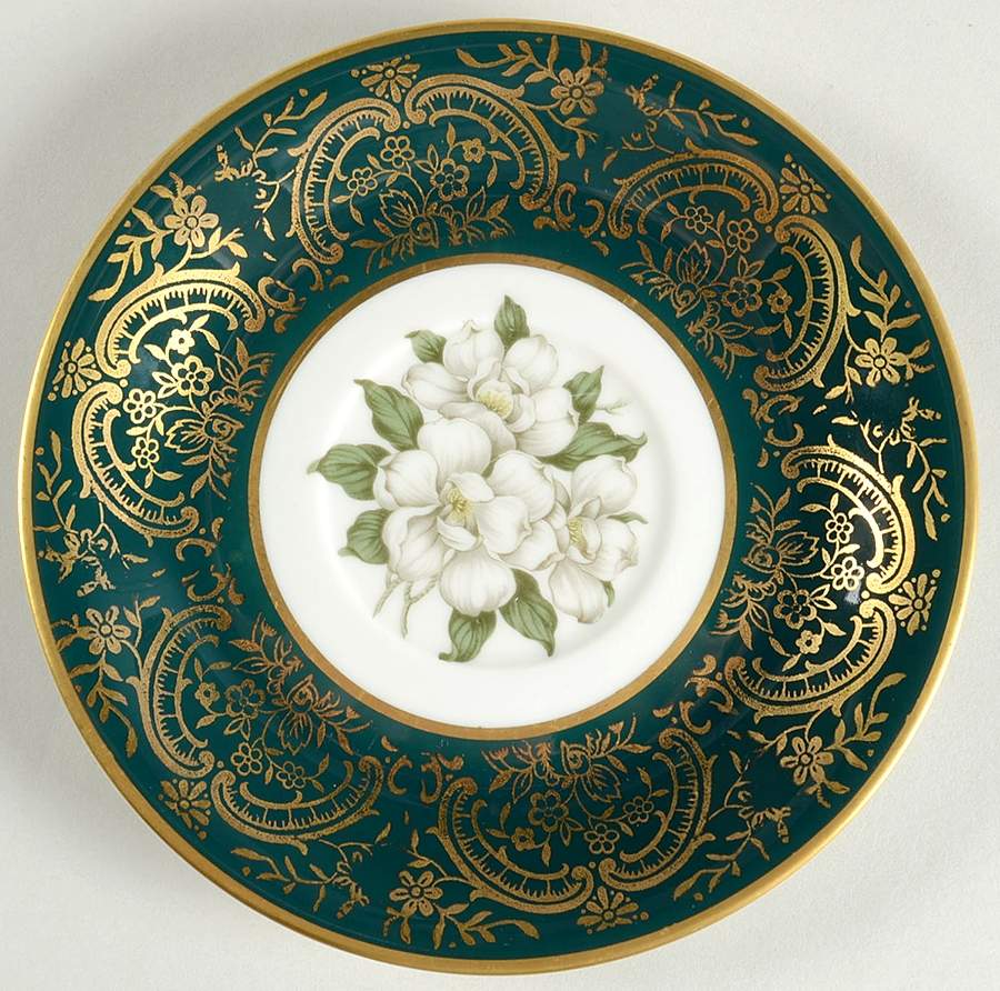 Laurel Magnolia Saucer for Footed Cup by Royal Cathay-1