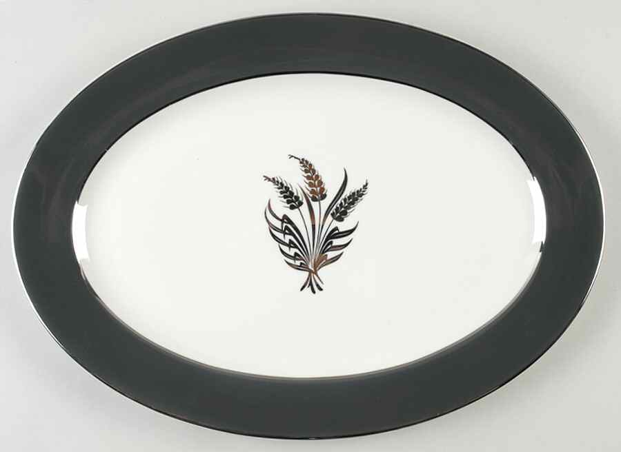 Silver Harvest 15" Oval Serving Platter by Royal Cathay-1
