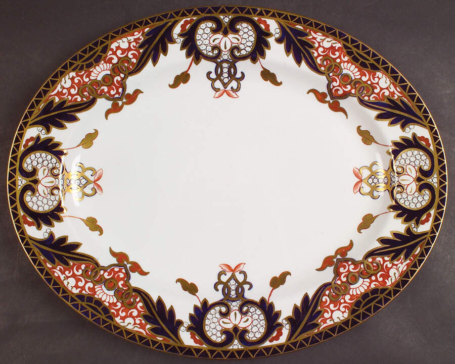 4464 15" Oval Serving Platter by Royal Crown Derby-1